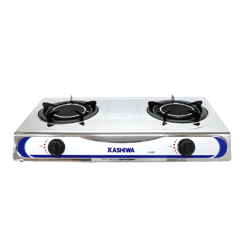 เตาแก๊สตั้งโต๊ะหัวคู่ KASHIWA รุ่น K-2007 สีเงิน